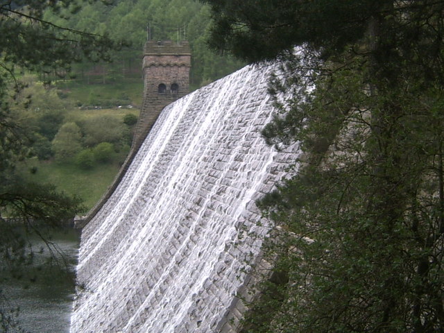 Water Flowing Over Derwent Dam